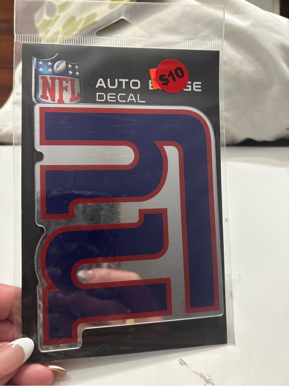 Wincraft NFL Auto Badge Decal – Blue/Red/Silver